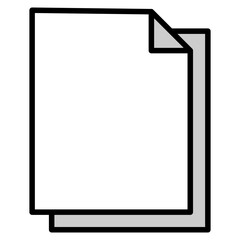 White Paper lineal color icon
