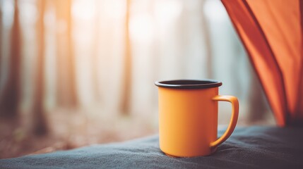 Camping Mug, Tent, Outdoors, Nature - Adventure Awaits