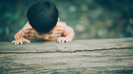 Child Watching Ants: Nature, Discovery, and Curiosity