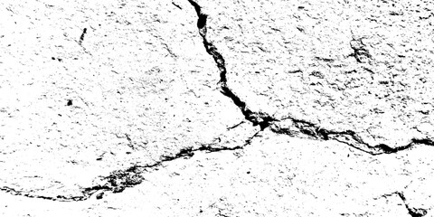White, black grunge dust wall of cracked and scratch concrete texture background. distress overly texture. vector transparent background of crack, lines. pattern of crack, scratch rusty wall texture.