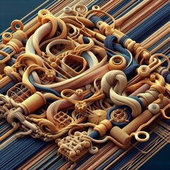 Digital Weaving hyperrealistic digital tapestries