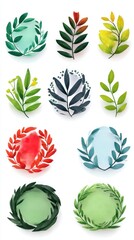 Circular leaf wreaths