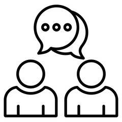 Discussion line icon
