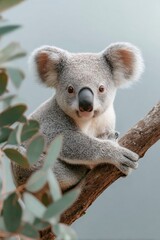 Naklejka premium Authentic Koala Wildlife for National Lamington Day Summer Campaigns with Eco-Friendly Tourism and Australia Day Promotion for Millennial Marketing