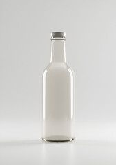 Clear glass bottle, studio shot
