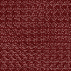 Seamless Pattern With Red Hearts As Clouds