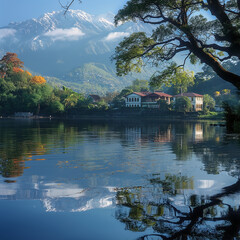 Fototapeta premium Pokhara Lakeside