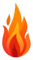 Abstract Pixelated Flame Graphic
