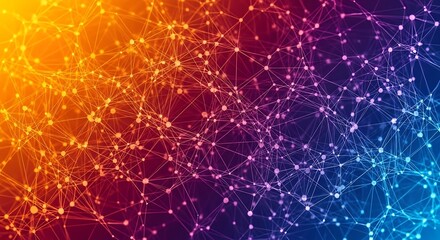 Abstract network background with connecting dots and lines represents connectivity