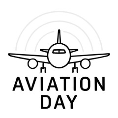Celebrate Aviation Day with this sleek airplane graphic, perfect for aviation-themed designs, websites, or social media posts.  The clean lines and simple design make it versatile for various