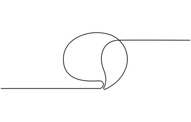 Continuous one line of chat bubble icons, Single line drawing of conversation dialogue bubbles. Chat art for comics, story books and others, Vector illustration.