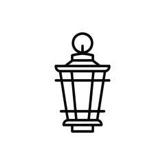 Classic outdoor lantern with clean lines and a simple elegant design © MDMINTU