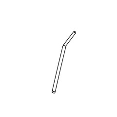 Obraz premium Simple black and white drawing of a metal straw, minimalism