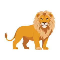 Obraz premium Lion vector illustration on white background.