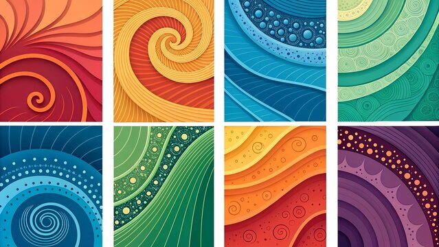 set of colorful abstract backgrounds - Powered by Adobe