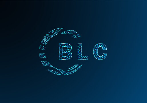 BLC low poly letter logo vector design. BLC lower poly logo design. BLC unique low poly logo design.