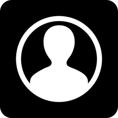 Simple user icon for profiles and accounts