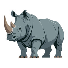 Obraz premium Rhino vector illustration on white background.
