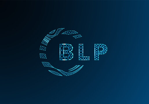 BLP low poly letter logo vector design. BLP lower poly logo design. BLP unique low poly logo design.