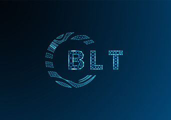 BLT low poly letter logo vector design. BLT lower poly logo design. BLT unique low poly logo design.