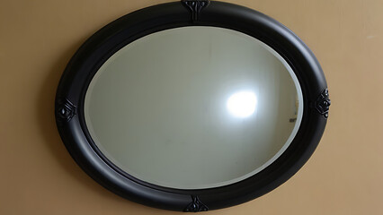 Round_fish_eye_mirror_with_black_turnwood_frame