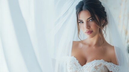 The mesmerizing bride radiating elegance and beauty on her special day.