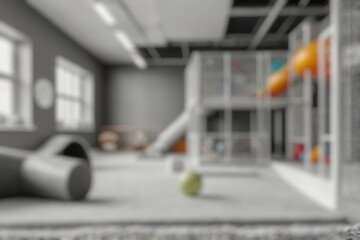 Naklejka premium Abstract blur indoor children's playground