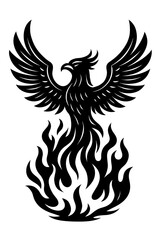 Obraz premium Phoenix Rising from Flames - A Symbol of Rebirth, Resilience, and Renewal