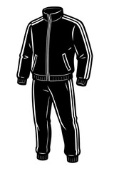 Classic tracksuit with stripes for sportswear and casual fashion