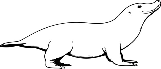 vector illustration of a platypus