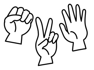 シンプルなグーチョキパー