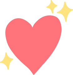 simple heart doodle with sparkles