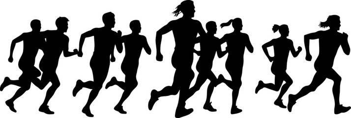 Running Woman Silhouette Sequence – Fitness, Motion & Animation Graphic

