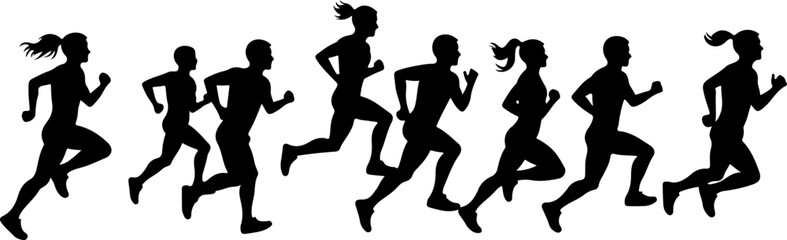 Running Woman Silhouette Sequence – Fitness, Motion & Animation Graphic

