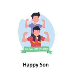 Cheering father Vector illustration which can easily modify or edit