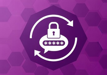 Obraz premium Secure Password Reset Process with Lock and Asterisks on Abstract Background for Data Protection and Security Awareness