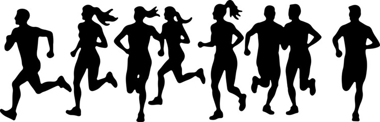Dinosaur Silhouettes in Various Prehistoric Poses