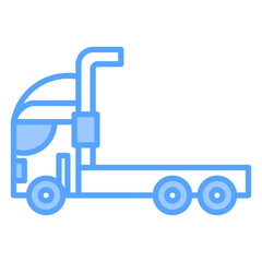 Semi Trailer Truck Icon