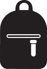 A black vector of a school bag