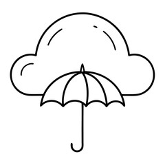 umbrella with rain drops