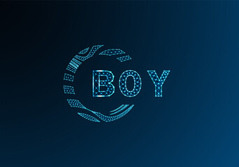 BOY low poly letter logo vector design. BOY lower poly logo design. BOY unique low poly logo design.