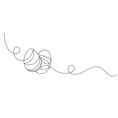 Egg icon   continuous one line drawing of outline vector illustration 