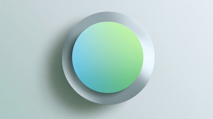 Abstract graphic of concentric circles with a gradient inside, casting a shadow