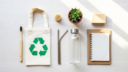 Eco-Friendly Sustainable Lifestyle Reusable Items and Zero Waste