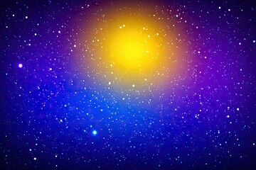 Fototapeta premium Starry night sky with vibrant colors and a bright central light source