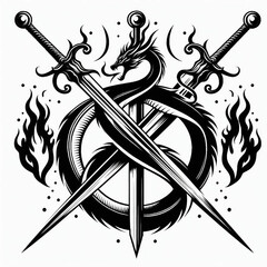 Mythical Blade Circle Badge