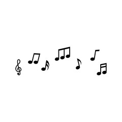 Simple musical notes icon. Vector illustration