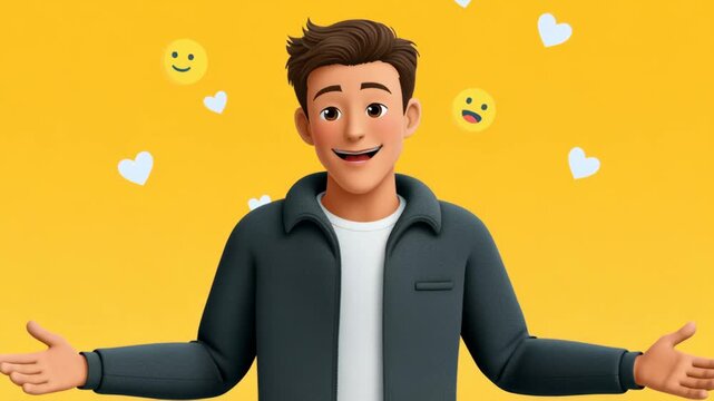 A close-up illustration of a person radiating warmth and positive energy, symbolizing strong interpersonal relationships.