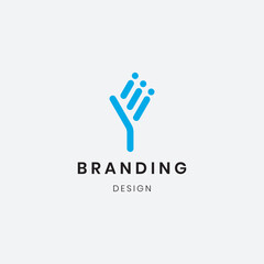 The logo is a sleek, stylized letter 