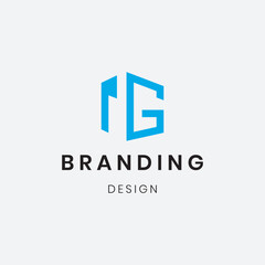 Flat G technology logo business brand identity design
